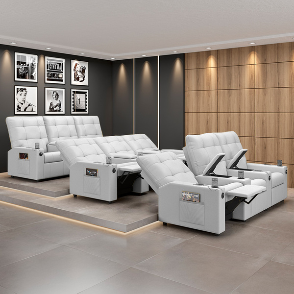 Poltrona Do Papai Reclinável Sala De Cinema Movie 3 Lugares M