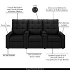 Poltrona Do Papai Reclinável Sala De Cinema Movie 3 Lugares M