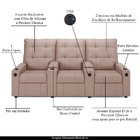 Poltrona Do Papai Reclinável Sala De Cinema Movie 3 Lugares M