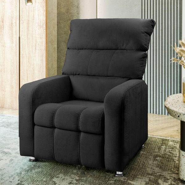 Poltrona Do Papai Reclinável Sala E Qaurto Turquia Preto