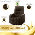 Poltrona Do Papai Reclinável Sala E Quarto Maldivas Suede Mar