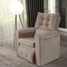 Poltrona Do Papai Reclinável Sara  Bege