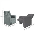 Poltrona Do Papai Reclinável Sara  Cinza