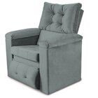Poltrona Do Papai Reclinável Sara  Cinza