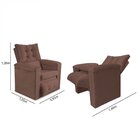 Poltrona Do Papai Reclinável Sara  Marrom