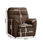 Poltrona Do Papai Reclinável Suede Marrom Madrid Luapa Estofa