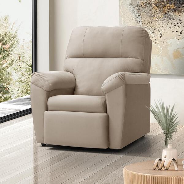 Poltrona Do Papai Reclinável Suede Palha Madrid Luapa Estofad
