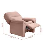 Poltrona Do Papai Reclinável Suede Rosê Claro Madrid Luapa Es