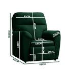 Poltrona Do Papai Reclinável Suede Verde Madrid Luapa Estofad