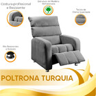Poltrona Do Papai Reclinável Turquia Linho Star Confort