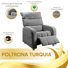 Poltrona Do Papai Reclinável Turquia Linho Star Confort