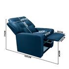 Poltrona Do Papai Reclinável Velveteen Azul Pequim Shop Jm