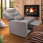 Poltrona Do Papai Reclinável Velveteen Cinza 334 Pequim Shop