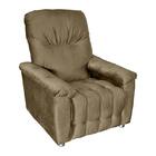 Poltrona Do Papai Reclinável Virtus - Veludo Turkey Castor