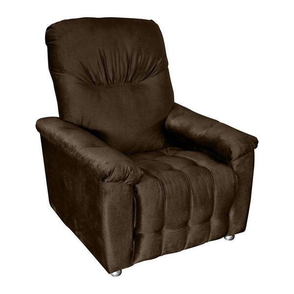 Poltrona Do Papai Reclinável Virtus - Veludo Turkey Chocolate