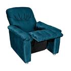 Poltrona Do Papai Reclinável Virtus - Veludo Turkey Petroleo