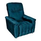 Poltrona Do Papai Reclinável Virtus - Veludo Turkey Petroleo