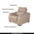 Poltrona Do Papai Requiem Reclinável Elétrica Couro Bege G34
