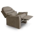 Poltrona Do Papai Retrátil Bege Suede Ayla Art Estofados