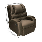 Poltrona Do Papai Retrátil E Reclínavel Rainha Veludo Marrom
