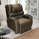 Poltrona Do Papai Retrátil E Reclínavel Rainha Veludo Marrom