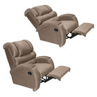 Poltrona Do Papai Retrátil E Reclínavel Rainha Veludo Marrom