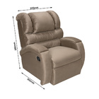 Poltrona Do Papai Retrátil E Reclínavel Rainha Veludo Marrom