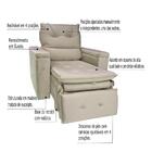 Poltrona Do Papai Retrátil Reclinável Bege Conforto