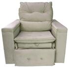 Poltrona Do Papai Retrátil Reclinável Bege Conforto