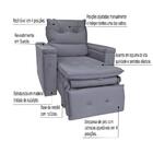 Poltrona Do Papai Retrátil Reclinável Cinza Conforto