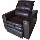 Poltrona Do Papai Retrátil Reclinável Tecido Sintético Marrom