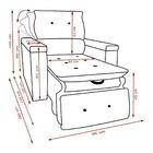 Poltrona Do Papai Retrátil Reclinável Veludo Cinza Conforto L