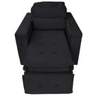 Poltrona Do Papai Retrátil Reclinável Veludo Preto Conforto