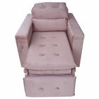 Poltrona Do Papai Retrátil Reclinável Veludo Rose Conforto