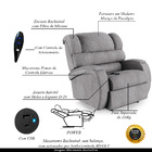 Poltrona Do Papai Sala De Cinema Reclinável Kylie Controle Po