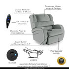 Poltrona Do Papai Sala De Cinema Reclinável Kylie Controle Po