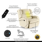 Poltrona Do Papai Sala De Cinema Reclinável Kylie Glider Manu