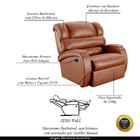 Poltrona Do Papai Sala De Cinema Reclinável Kylie Manual Pu C