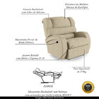 Poltrona Do Papai Sala De Cinema Reclinável Kylie Power Elétr