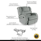 Poltrona Do Papai Sala De Cinema Reclinável Kylie Power Elétr