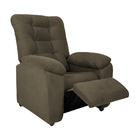Poltrona Do Papai Space 88cm Reclinável Manual Suede Capuccin