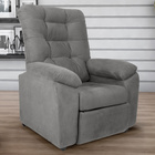 Poltrona Do Papai Space 88cm Reclinável Manual Suede Cinza -
