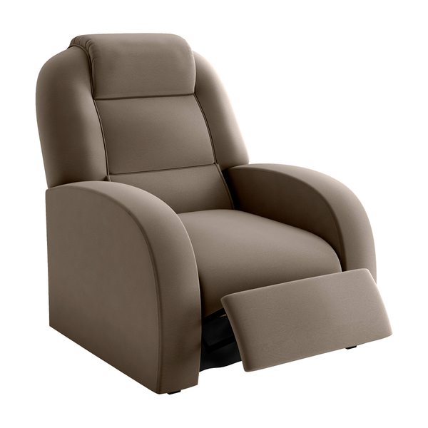 Poltrona Do Papai Zack 80cm Reclinável Manual Veludo Capuccin