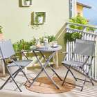 Poltrona Dobrável Aço Emys Cinza Naterial