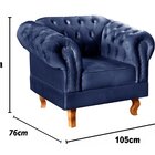 Poltrona Dom Pedro Chesterfield Retrô Decorativa Azul Marinho