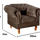 Poltrona Dom Pedro Chesterfield Retrô Decorativa Marrom