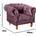 Poltrona Dom Pedro Chesterfield Retrô Decorativa Roxo