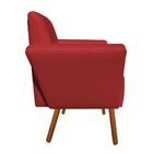 Poltrona Dora Corino Pés Palito Castanho D'rossi - Vermelho