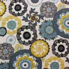 Poltrona Dora Estampado Mandala D24 Pés Azul - D'rossi