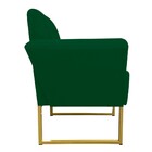 Poltrona Dora Suede Base Metálica Dourado D'rossi - Verde